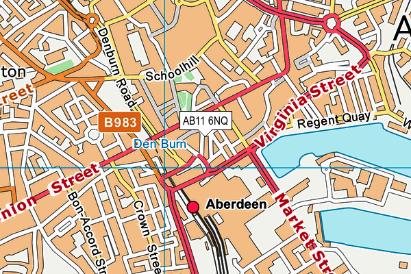AB11 6NQ map - OS VectorMap District (Ordnance Survey) AB11 6NQ map - OS VectorMap District (Ordnance Survey)
