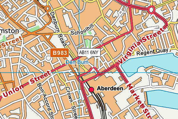 AB11 6NY map - OS VectorMap District (Ordnance Survey) AB11 6NY map - OS VectorMap District (Ordnance Survey)
