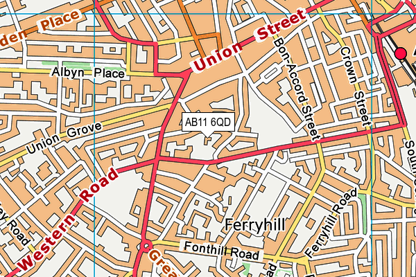 AB11 6QD map - OS VectorMap District (Ordnance Survey) AB11 6QD map - OS VectorMap District (Ordnance Survey)