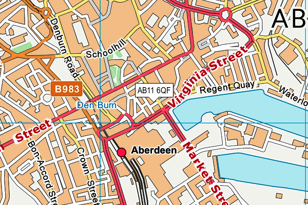 AB11 6QF map - OS VectorMap District (Ordnance Survey) AB11 6QF map - OS VectorMap District (Ordnance Survey)
