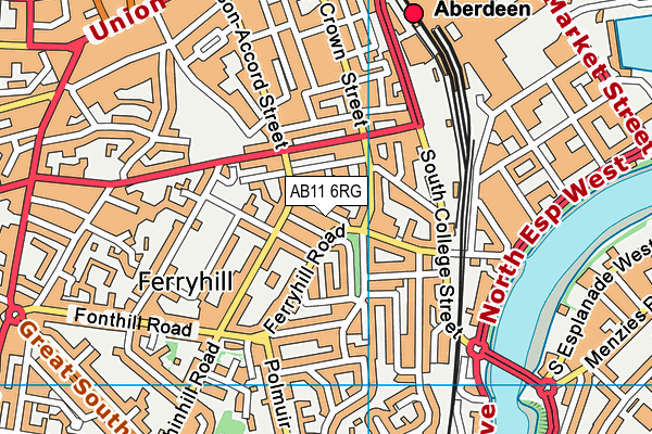 AB11 6RG map - OS VectorMap District (Ordnance Survey) AB11 6RG map - OS VectorMap District (Ordnance Survey)