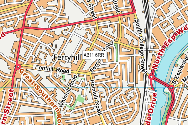 AB11 6RR map - OS VectorMap District (Ordnance Survey) AB11 6RR map - OS VectorMap District (Ordnance Survey)