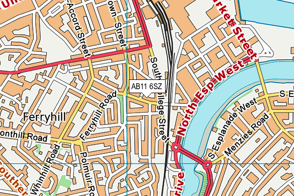 AB11 6SZ map - OS VectorMap District (Ordnance Survey) AB11 6SZ map - OS VectorMap District (Ordnance Survey)