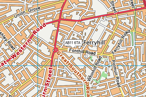 AB11 6TA map - OS VectorMap District (Ordnance Survey) AB11 6TA map - OS VectorMap District (Ordnance Survey)