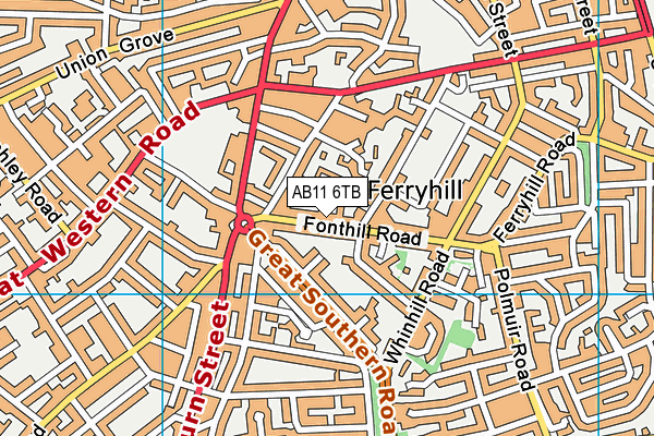 AB11 6TB map - OS VectorMap District (Ordnance Survey) AB11 6TB map - OS VectorMap District (Ordnance Survey)