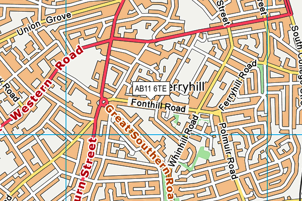 AB11 6TE map - OS VectorMap District (Ordnance Survey) AB11 6TE map - OS VectorMap District (Ordnance Survey)