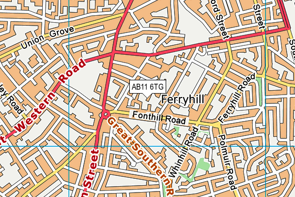 AB11 6TG map - OS VectorMap District (Ordnance Survey) AB11 6TG map - OS VectorMap District (Ordnance Survey)