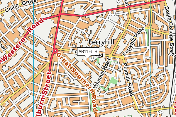 AB11 6TH map - OS VectorMap District (Ordnance Survey) AB11 6TH map - OS VectorMap District (Ordnance Survey)