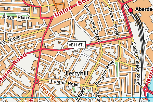 AB11 6TJ map - OS VectorMap District (Ordnance Survey) AB11 6TJ map - OS VectorMap District (Ordnance Survey)