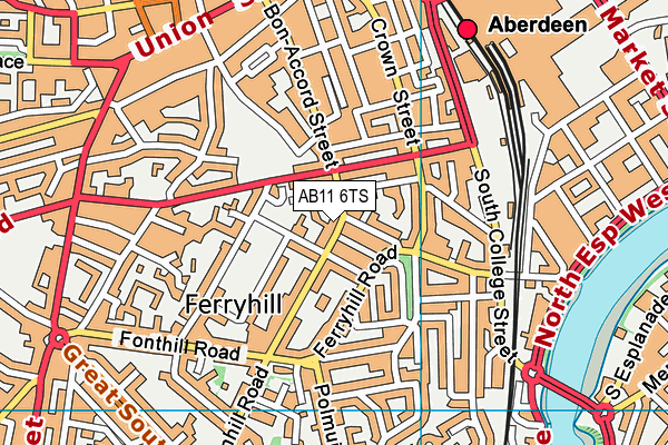 AB11 6TS map - OS VectorMap District (Ordnance Survey) AB11 6TS map - OS VectorMap District (Ordnance Survey)