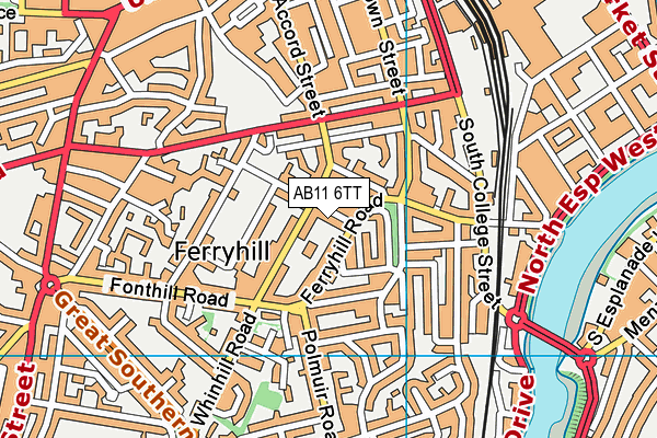 AB11 6TT map - OS VectorMap District (Ordnance Survey) AB11 6TT map - OS VectorMap District (Ordnance Survey)