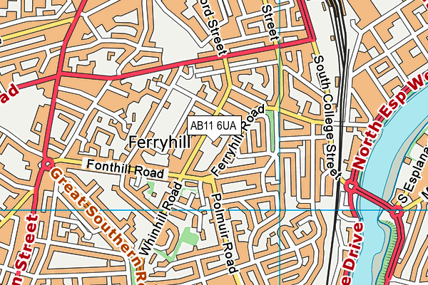 AB11 6UA map - OS VectorMap District (Ordnance Survey) AB11 6UA map - OS VectorMap District (Ordnance Survey)