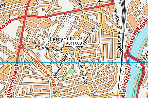 AB11 6UB map - OS VectorMap District (Ordnance Survey) AB11 6UB map - OS VectorMap District (Ordnance Survey)