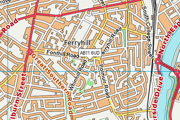 AB11 6UD map - OS VectorMap District (Ordnance Survey) AB11 6UD map - OS VectorMap District (Ordnance Survey)