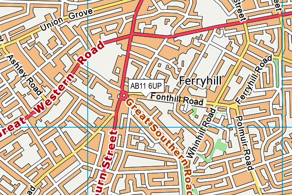 AB11 6UP map - OS VectorMap District (Ordnance Survey) AB11 6UP map - OS VectorMap District (Ordnance Survey)
