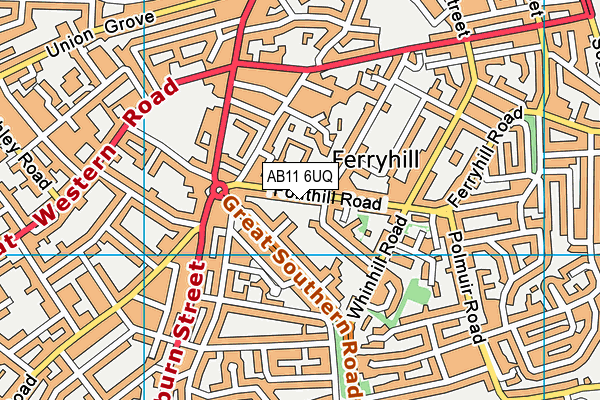 AB11 6UQ map - OS VectorMap District (Ordnance Survey) AB11 6UQ map - OS VectorMap District (Ordnance Survey)