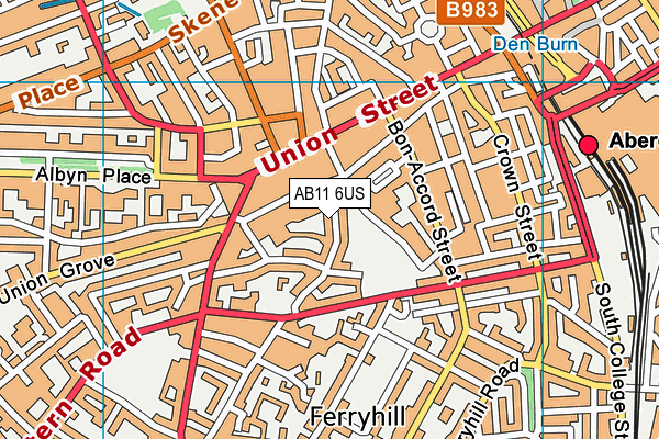 AB11 6US map - OS VectorMap District (Ordnance Survey) AB11 6US map - OS VectorMap District (Ordnance Survey)
