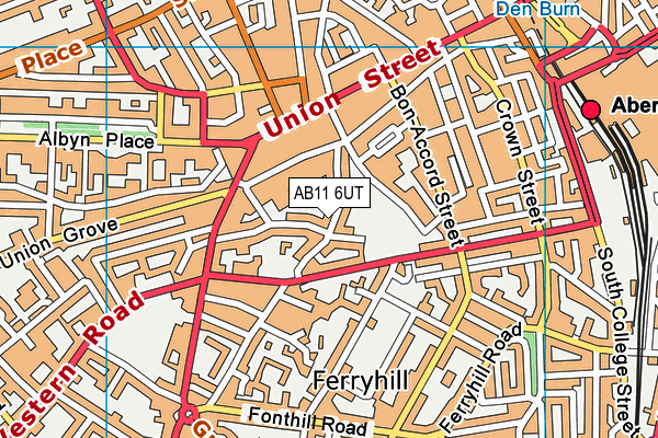 AB11 6UT map - OS VectorMap District (Ordnance Survey) AB11 6UT map - OS VectorMap District (Ordnance Survey)