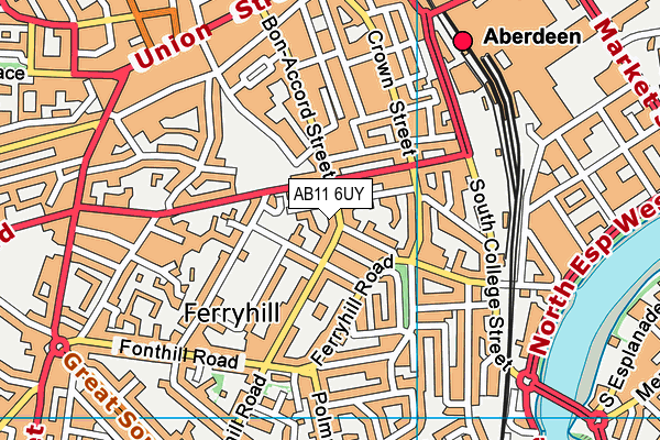 AB11 6UY map - OS VectorMap District (Ordnance Survey) AB11 6UY map - OS VectorMap District (Ordnance Survey)