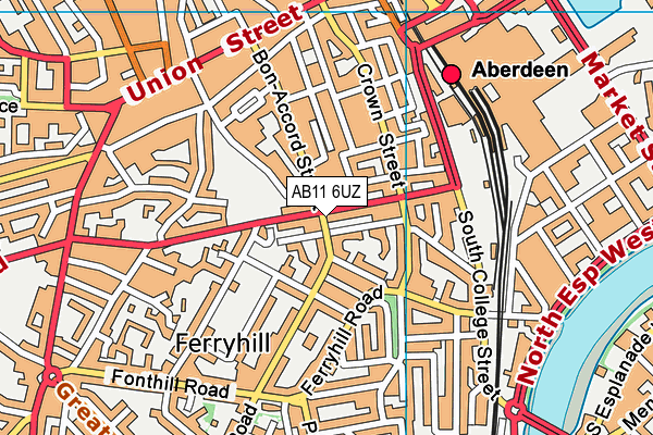 AB11 6UZ map - OS VectorMap District (Ordnance Survey) AB11 6UZ map - OS VectorMap District (Ordnance Survey)