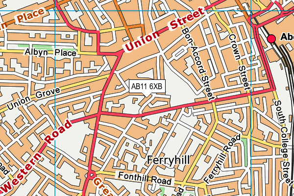 AB11 6XB map - OS VectorMap District (Ordnance Survey) AB11 6XB map - OS VectorMap District (Ordnance Survey)