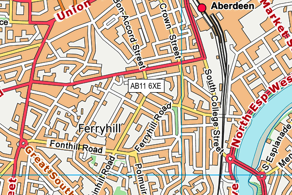 AB11 6XE map - OS VectorMap District (Ordnance Survey) AB11 6XE map - OS VectorMap District (Ordnance Survey)