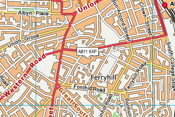 AB11 6XP map - OS VectorMap District (Ordnance Survey) AB11 6XP map - OS VectorMap District (Ordnance Survey)