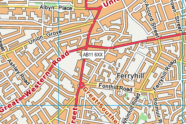 AB11 6XX map - OS VectorMap District (Ordnance Survey) AB11 6XX map - OS VectorMap District (Ordnance Survey)