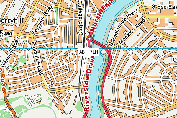 AB11 7LH map - OS VectorMap District (Ordnance Survey) AB11 7LH map - OS VectorMap District (Ordnance Survey)
