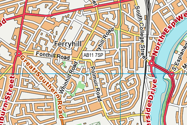 AB11 7SP map - OS VectorMap District (Ordnance Survey) AB11 7SP map - OS VectorMap District (Ordnance Survey)