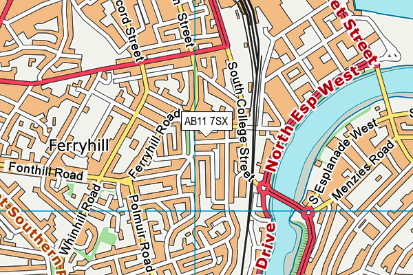 AB11 7SX map - OS VectorMap District (Ordnance Survey) AB11 7SX map - OS VectorMap District (Ordnance Survey)