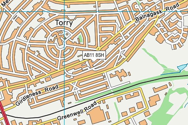 AB11 8SH map - OS VectorMap District (Ordnance Survey) AB11 8SH map - OS VectorMap District (Ordnance Survey)