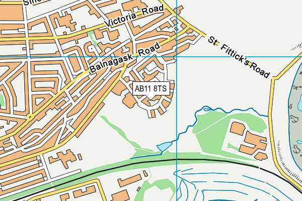 AB11 8TS map - OS VectorMap District (Ordnance Survey) AB11 8TS map - OS VectorMap District (Ordnance Survey)