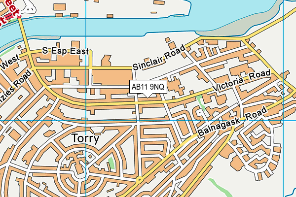 AB11 9NQ map - OS VectorMap District (Ordnance Survey) AB11 9NQ map - OS VectorMap District (Ordnance Survey)