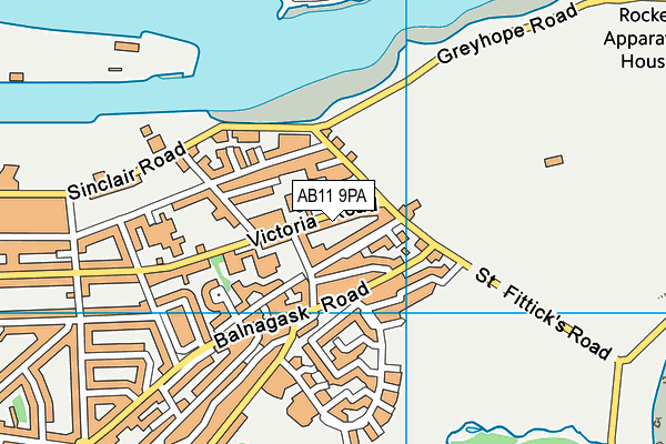 AB11 9PA map - OS VectorMap District (Ordnance Survey) AB11 9PA map - OS VectorMap District (Ordnance Survey)