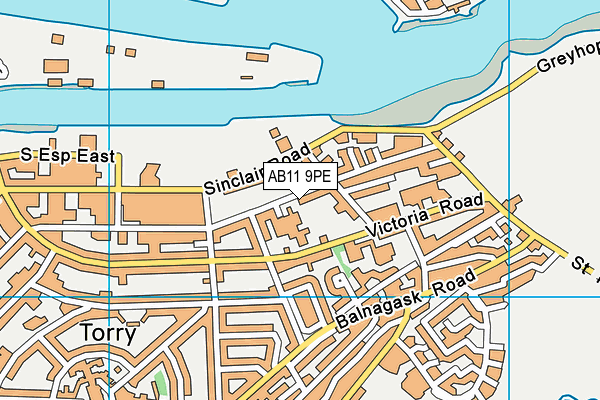 AB11 9PE map - OS VectorMap District (Ordnance Survey) AB11 9PE map - OS VectorMap District (Ordnance Survey)