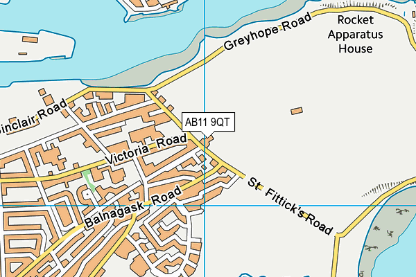 AB11 9QT map - OS VectorMap District (Ordnance Survey) AB11 9QT map - OS VectorMap District (Ordnance Survey)