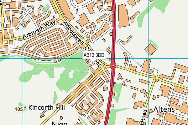 AB12 3DD map - OS VectorMap District (Ordnance Survey) AB12 3DD map - OS VectorMap District (Ordnance Survey)