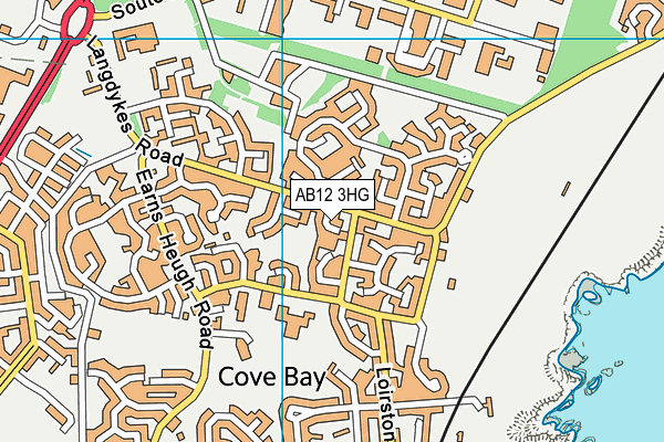 AB12 3HG map - OS VectorMap District (Ordnance Survey) AB12 3HG map - OS VectorMap District (Ordnance Survey)