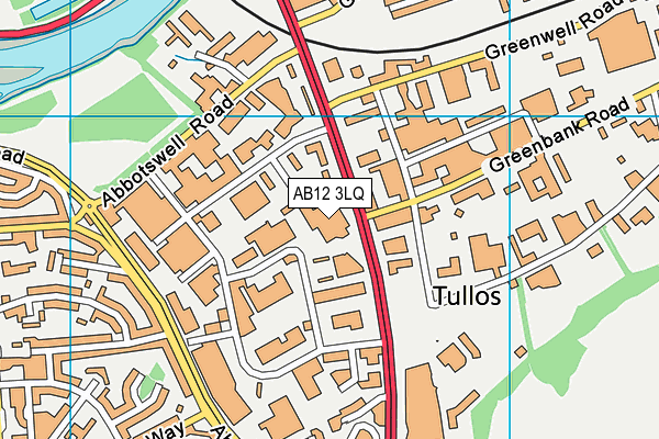 AB12 3LQ map - OS VectorMap District (Ordnance Survey) AB12 3LQ map - OS VectorMap District (Ordnance Survey)