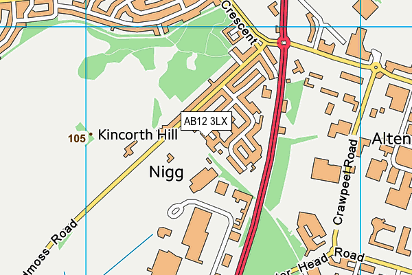 AB12 3LX map - OS VectorMap District (Ordnance Survey) AB12 3LX map - OS VectorMap District (Ordnance Survey)