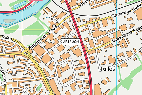 AB12 3QH map - OS VectorMap District (Ordnance Survey) AB12 3QH map - OS VectorMap District (Ordnance Survey)