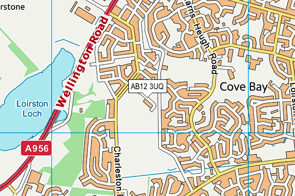 AB12 3UQ map - OS VectorMap District (Ordnance Survey) AB12 3UQ map - OS VectorMap District (Ordnance Survey)