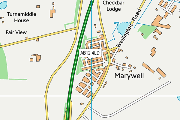 AB12 4LD map - OS VectorMap District (Ordnance Survey) AB12 4LD map - OS VectorMap District (Ordnance Survey)