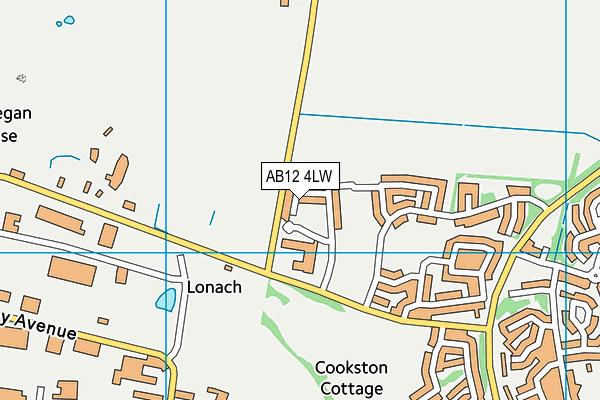 AB12 4LW map - OS VectorMap District (Ordnance Survey) AB12 4LW map - OS VectorMap District (Ordnance Survey)