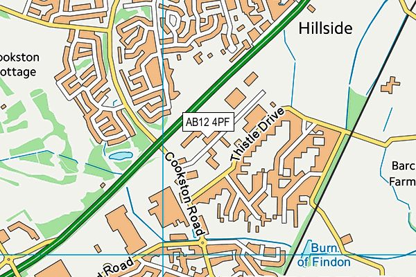AB12 4PF map - OS VectorMap District (Ordnance Survey) AB12 4PF map - OS VectorMap District (Ordnance Survey)