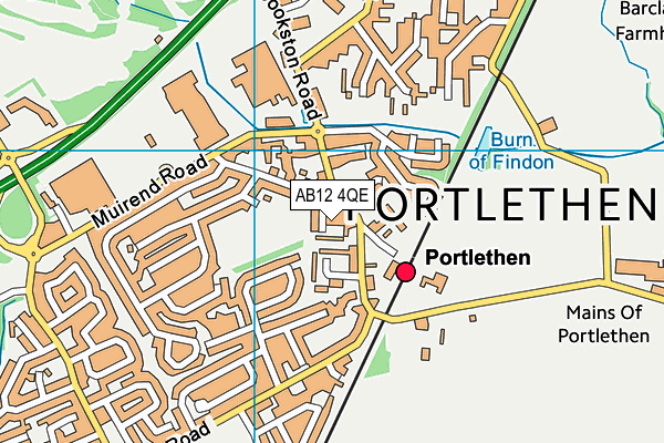 AB12 4QE map - OS VectorMap District (Ordnance Survey) AB12 4QE map - OS VectorMap District (Ordnance Survey)