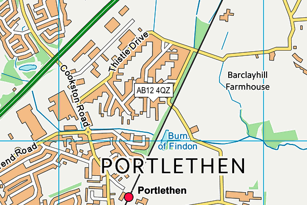 AB12 4QZ map - OS VectorMap District (Ordnance Survey) AB12 4QZ map - OS VectorMap District (Ordnance Survey)