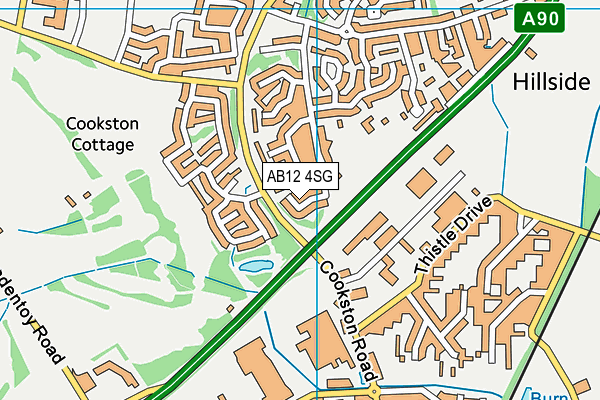 AB12 4SG map - OS VectorMap District (Ordnance Survey) AB12 4SG map - OS VectorMap District (Ordnance Survey)