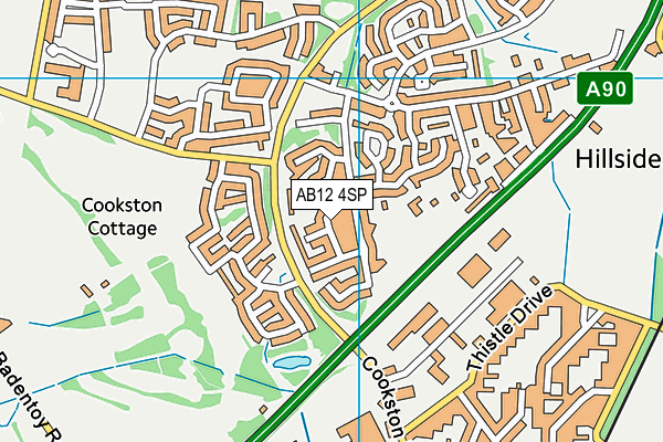 AB12 4SP map - OS VectorMap District (Ordnance Survey)